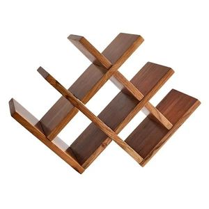 Wine lovers tabletop wine <b>rack</b> contemporary <b>bar</b> accessory natural wood wine stand elegant wine storage compact wine <b>rack</b> - Product Image 2