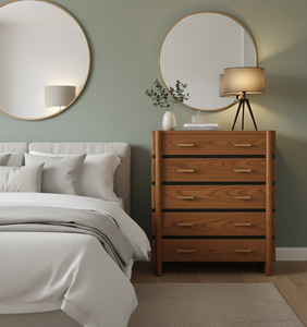 <b>5</b>-drawer Modern Eco-Friendly Chest Mango Bed <b>Frame</b> Bedroom Indoor Premium Quality Handcrafted OEM ODM Home Furniture Custom - Product Image 3