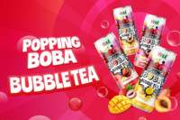 VINUT Factory 330ml Popping Boba Bubble Tea Gratis Proefmonster Design Mango Lychee Perzik Aardbei Suikerriet Kokos Handgemaakte Drank