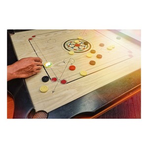 Tablero de Carrom Portátil de Madera Maciza Reciclada MDF, Ecológico, con Impresión en Relieve, Tamaño 88.5*88.5 cm, Embalaje Personalizado - Product Image 4