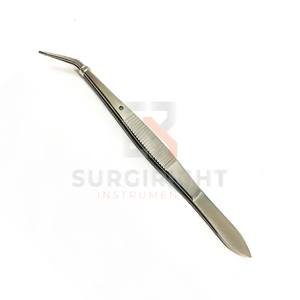 Pince chirurgicale dentaire de haute qualité London College en acier inoxydable, à bec incurvé et angulaire, dentelée, pour pansements et coton, CE - Product Image 6