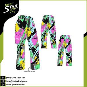 Pantalon cargo Camel de meilleure qualité en toile de coton doux taille haute style décontracté avec poches latérales zippées unisexe pour l'hiver - Product Image 4