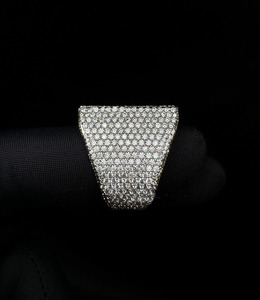 <b>Initial</b> 'E' Baguette Cut Moissanite Engagement <b>Ring</b> 925 Sterling Silver Rhodium Plated Prong Set Hip Hop Style Anniversary Gifts - Product Image 3