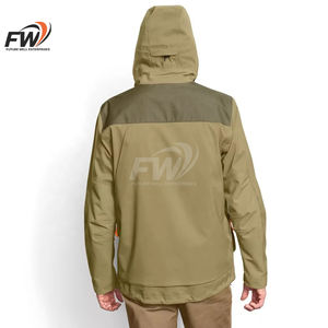 Chaqueta de lana de alta calidad, nueva, sólida, con diseño personalizado, para hombre, a prueba de viento, con múltiples bolsillos, con cremallera, para caza. - Product Image 2