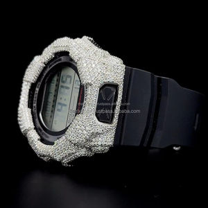 Montre GD-010 avec boîtier et lunette entièrement sertis de diamants Moissanite VVS, style Hip Hop - Product Image 6