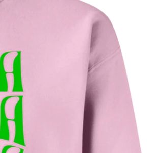 <b>Pink</b> Graphic Crewneck Pullover Sweatshirt <b>Long</b> <b>Sleeve</b> Ribbed Cuffs Casual Women Fleece <b>Top</b> Fashion Streetwear Daily Apparel - Product Image 4