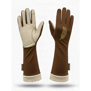 Top Selling High Quality Leather Hijab <b>Gloves</b> Comfortable Flexible Fabric Touch Screen Thermal Features for Muslim Horse Riding - Product Image 1