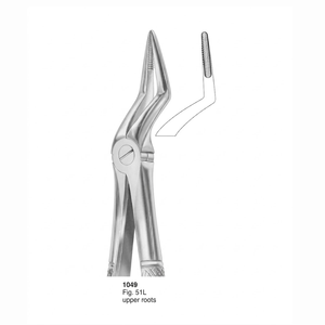 Forceps d'extraction Fig. Forceps de dissection et d'enucleation en acier inoxydable 51L Upper Roots (modèle anglais) - Product Image 2
