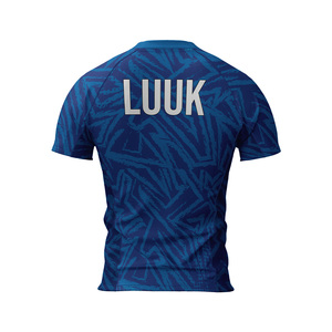 Custom Logo Short Sleeve <b>Geometric</b> Print Quick Dry Athletic Gym <b>Shirt</b> Crew Neck Regular Fit All Seasons Sports Jersey - Product Image 5