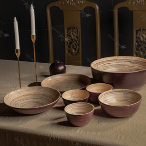 Assiette en bambou naturel écologique Vaisselle durable et élégante pour les maisons modernes, les restaurants et les occasions spéciales - Product Image 5