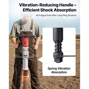 2200W Electric T <b>Post</b> <b>Driver</b> Powerful Handheld Pile <b>Driver</b> for Fence 2.17 In/55mm & 2.76 In/70mm Sleeves Met - Product Image 5