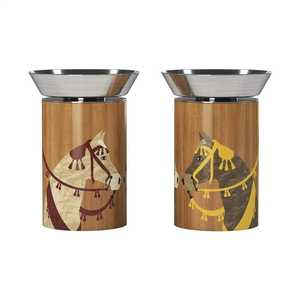 Mabkhara en bois de qualité supérieure, écologique, au design équestre, brûleur à bakhoor en métal artisanal pour encens arabe, oud, cadeau pour le Ramadan et l'Aïd - Product Image 4