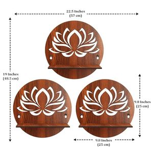 Modern <b>Floating</b> Square Bamboo Storage Trays Eco-Friendly Wedding <b>Wall</b> Mounted Display for Living Room Bedroom Home Decor Storage - Product Image 4
