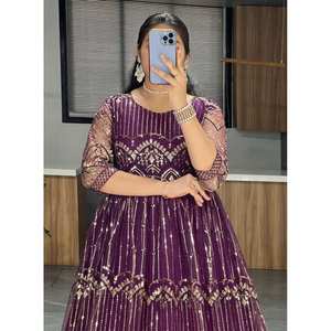 ชุดราตรีสีไวน์พร้อมผ้าปักตาข่ายชุดราตรีสำหรับนักออกแบบ - Product Image 4