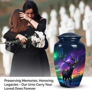 Urnas Majestic Deer para Cenizas Humanas, Urnas de Despedida Tranquila, Urnas de Cremación de 10 Pulgadas - Product Image 2