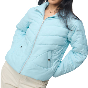 Chaqueta Corta Impermeable para Mujer, Chaqueta de Invierno con Cuello Alto y Mangas Largas, Chaqueta Acolchada, Abrigo Cálido Personalizado a Prueba de Viento OEM - Product Image 1