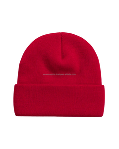 Econex Sports Bulk Gorros de punto personalizados Logotipo personalizado Bordado Cálido Acrílico Sombreros de invierno Unisex con puños Gorros al por mayor - Product Image 6