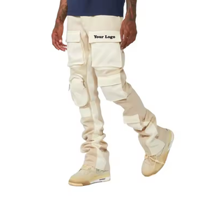 Pantalon cargo en coton pour homme, coupe droite, multi-poches, décontracté, respirant, confortable, pour le travail, les voyages et le streetwear - Product Image 3