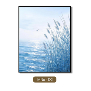 Hot Selling Luxury Silk Painting Wall Art Home Decor Handmade Silk Fabric <b>Reed</b> Field Design Vietnam OEM ODM - Product Image 1