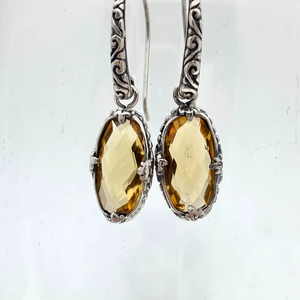Pendientes de Citrino Bali, Joyería Artesanal con Piedras Preciosas, Regalo Elegante para Mujer, Proveedor Mayorista - Product Image 1