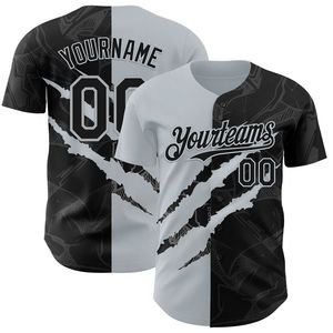 Maillot de baseball personnalisé, entièrement boutonné, léger, en coton biologique, antibactérien, imprimé en sérigraphie, col en V, manches courtes, unisexe - Product Image 3