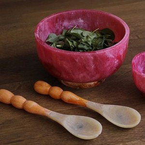 Classic Swirl Resin Eco-Friendly Handmade Salad Serving Venus Bowl Food Safe Dinnerwre Tableware Home Decor Soup Snack Bowl - Product Image 3