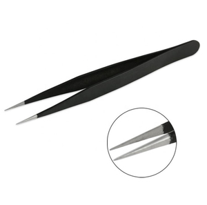 Pinces à cils pointues en acier inoxydable de haute qualité, légères, durables, à pointe lisse, réutilisables, logo personnalisé, emballage personnalisable - Product Image 2