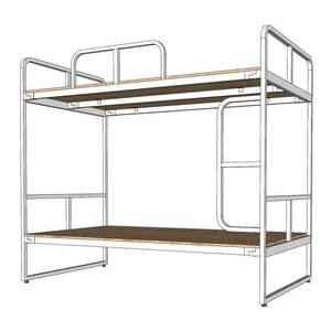Lit superposé moderne réglable en métal écologique, cadre métallique robuste pour chambre à coucher, école, dortoir, auberge, appartement - Product Image 2