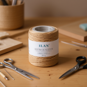 Bobina di corda di cotone ILAN 4mm 250g per artigianato e cucito - Product Image 2