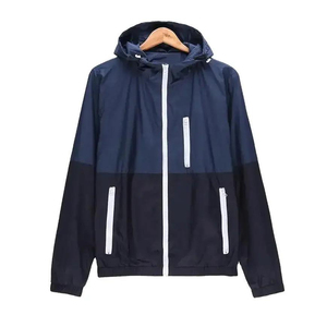 Chaqueta cortavientos con capucha y cremallera de un cuarto, 100% poliéster, resistente al viento, con forro de malla, impermeable, con impresión por sublimación, para hombre. - Product Image 5