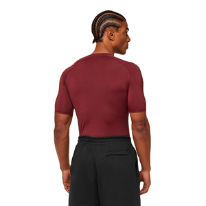 Mens Short Sleeve Breathable Quick Dry Compression <b>Top</b> Spandex/Polyester Eco-Friendly Performance Base <b>Layer</b> Rash - Product Image 3