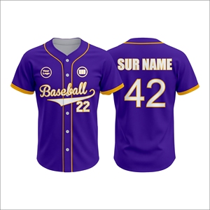 Maillot de baseball personnalisé professionnel, uniforme d'équipe, vêtements de sport respirants à séchage rapide pour l'été et l'automne, fournisseur OEM en gros - Product Image 1