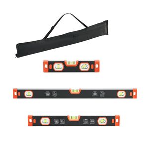 Set di Livelle Magnetiche in Alluminio con 3 Bolle Verdi (9/16/24 Pollici) per Uso Domestico/Edile di Precisione - Product Image 1