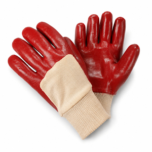 Guantes de Protección Laboral Recubiertos de PVC de Una y Dos Líneas, Guantes Gruesos de Lona con Recubrimiento de PVC, Guantes Largos - Product Image 5