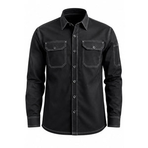 Resistant Protective 2027 Western 100% Cotton Long Sleeve Men <b>Shirt</b> NFPA2112/CAT2 Flame Resistant FR <b>Shirts</b> for <b>Welding</b> - Product Image 2