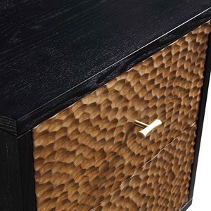 Mesita de Noche Moderna de Madera Maciza con 2 Cajones y Mesa Auxiliar, Gabinete de Almacenamiento para Dormitorio Ideal para Apartamentos - Product Image 4