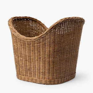 Juego de 2 cestas de mimbre curvadas en forma de silla de montar, cestas de almacenamiento de ratán en forma de barco, organizador de revistas, venta al por mayor de fábrica - Product Image 4
