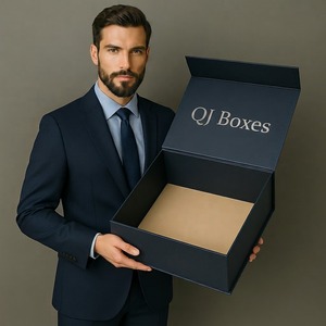 Wholesale <b>Large</b> Rigid Folding <b>Gift</b> <b>Boxes</b> with Handle Custom Logo UV Printing Magnetic Luxury <b>Boxes</b> - Product Image 2