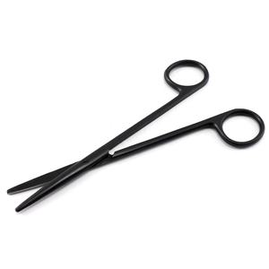 Ciseaux à dissection médicale Metzenbaum 18cm Instrument chirurgical revêtu de titane noir Acier inoxydable Acier manuel incurvé - Product Image 1