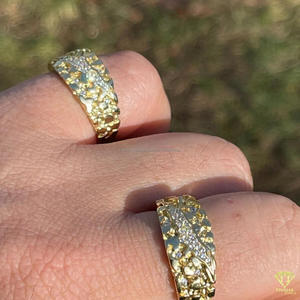 Anillo de Moissanita con Diseño de Rayo para Hombre en Oro Amarillo, Anillo de Lujo Iced Out Estilo Hip Hop, Anillo de Moda - Product Image 5