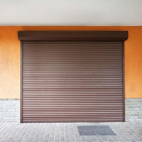 Profils carrés en alliage marron café série 6000 pour portes à enroulement, lames de porte roulante, vente en gros