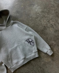 Conjunto de Sudadera con Capucha y Pantalones de Chándal de Algodón 100% de Secado Rápido para Hombre, Estilo Hip Hop, Casual, Urbano, con Bolsillos - Product Image 6