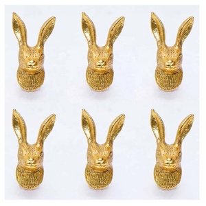 Lot de 6 poignées décoratives en forme de lapin pour tiroirs, armoires et commodes, avec vis de fixation – Vente chaude - Product Image 1