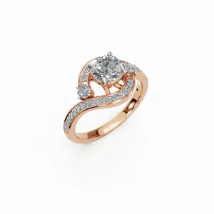 Bague de créateur The Eternal Gaze en or rose 18 carats avec 39 pierres de diamant pour l'exportation en gros - Product Image 4