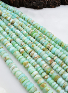 Perles fantaisie facettées en opale bleue naturelle, 16 pouces, 6 mm à 9 mm, pour la création de bijoux fins. - Product Image 3