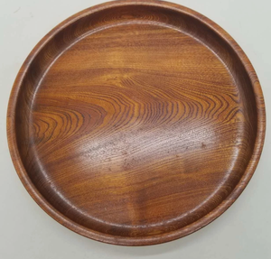 Plateau décoratif en bois de jujube rond de 30 cm, fait main, style rustique, classique et très demandé, idéal pour les desserts. - Product Image 1
