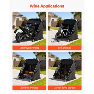 Abri de rangement pour moto tout temps robuste en tissu Oxford 600D, tente de garage pliable avec serrure de sécurité - Product Image 5