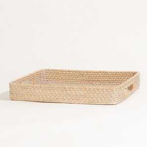 Premium <b>Rattan</b> Decorative Tray Modern Design Eco Friendly Natural Finish <b>Dining</b> <b>Table</b> Serving Handmade Export Quality - Product Image 2