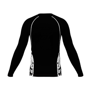 High Quality Custom Sublimation Printed <b>Men's</b> MMA Long Sleeve Rash Guard Polyester/Nylon High <b>Compression</b> - Product Image 2