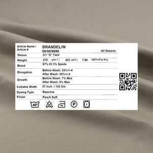 Best Selling 270GSM Peached Cotton Stretch Twill <b>Fabric</b> Reactive Dyed All-Season Woven <b>Fabric</b> for Casual Pants & Sportswear - Product Image 3